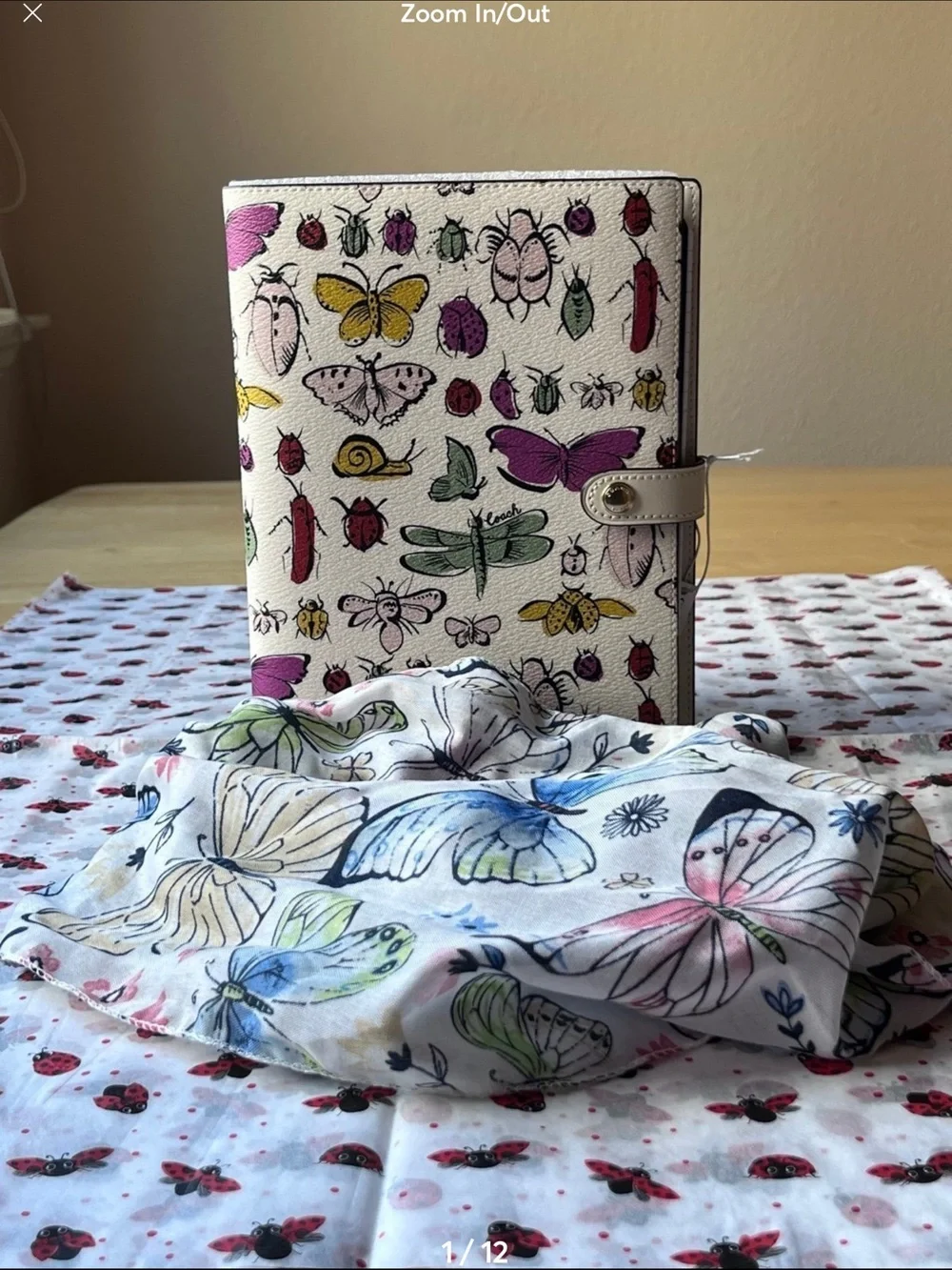 🪲🐜🦋🐌 COACH NOTEBOOK WITH CREATURE PRINT 🐞🦟🪳🦗 NWT 🪲🦋🐌🪳